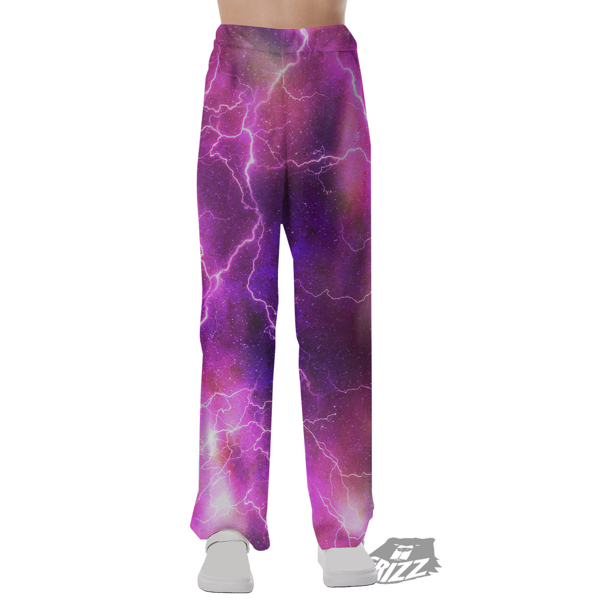 Plasma Lightning Print Pajama Pants-grizzshop