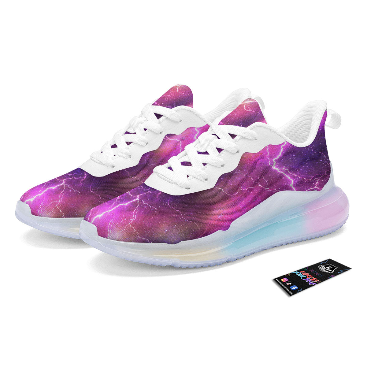 Plasma Lightning Print Running Sneakers-grizzshop