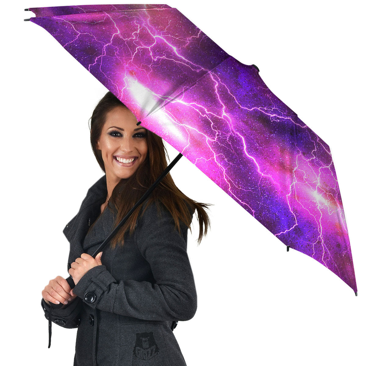 Plasma Lightning Print Umbrella-grizzshop