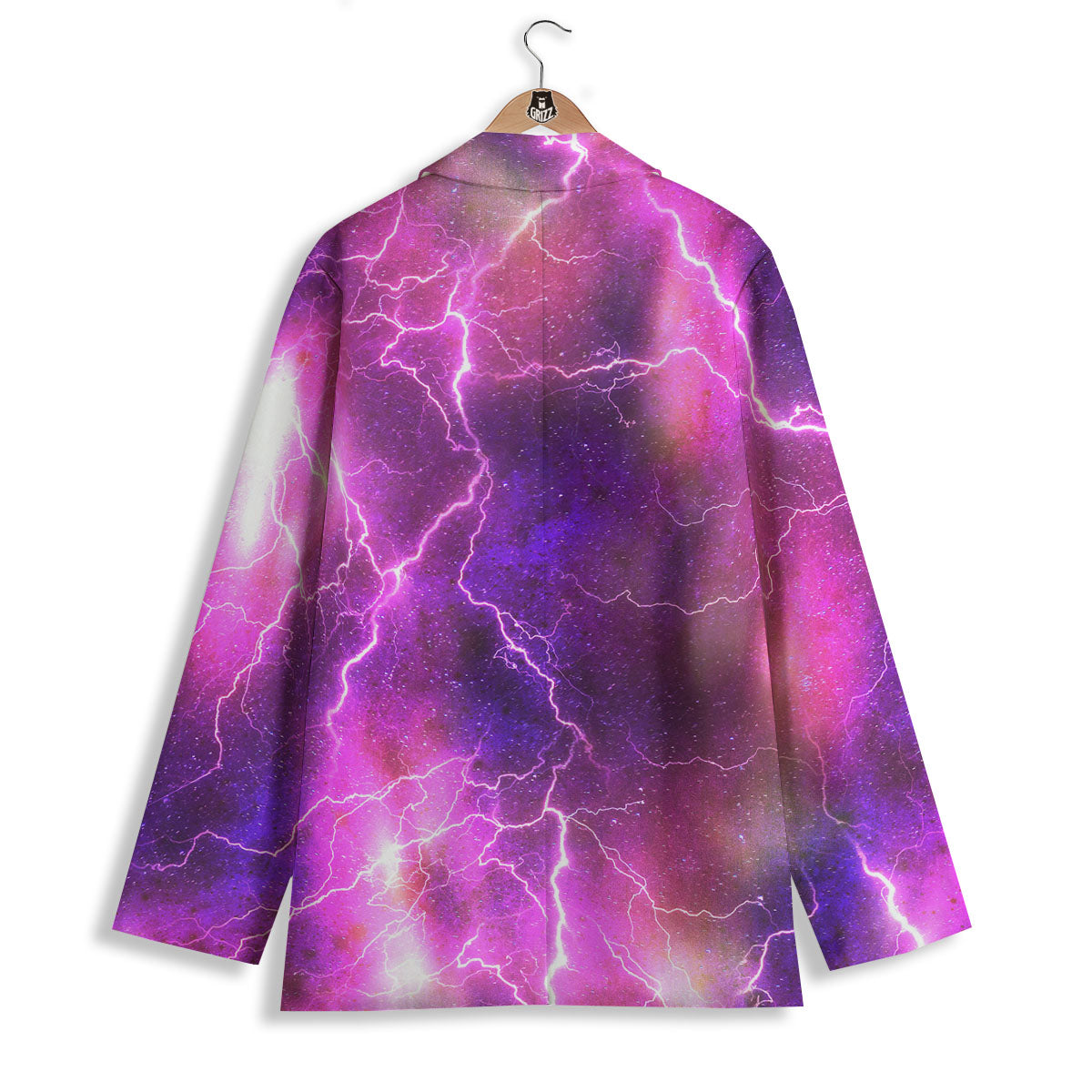 Plasma Lightning Print Women's Blazer-grizzshop
