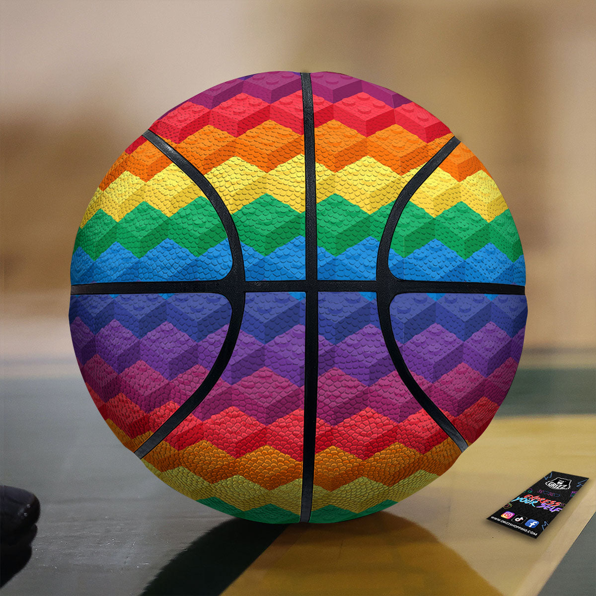 Plastic Blocks Building Print Pattern Basketball-grizzshop