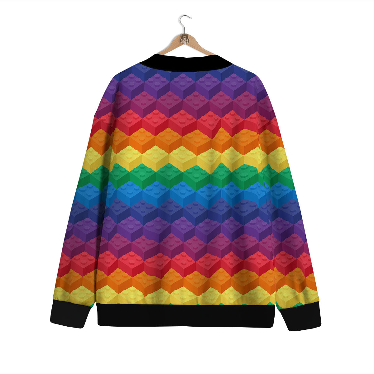 Plastic Blocks Building Print Pattern Cardigan-grizzshop