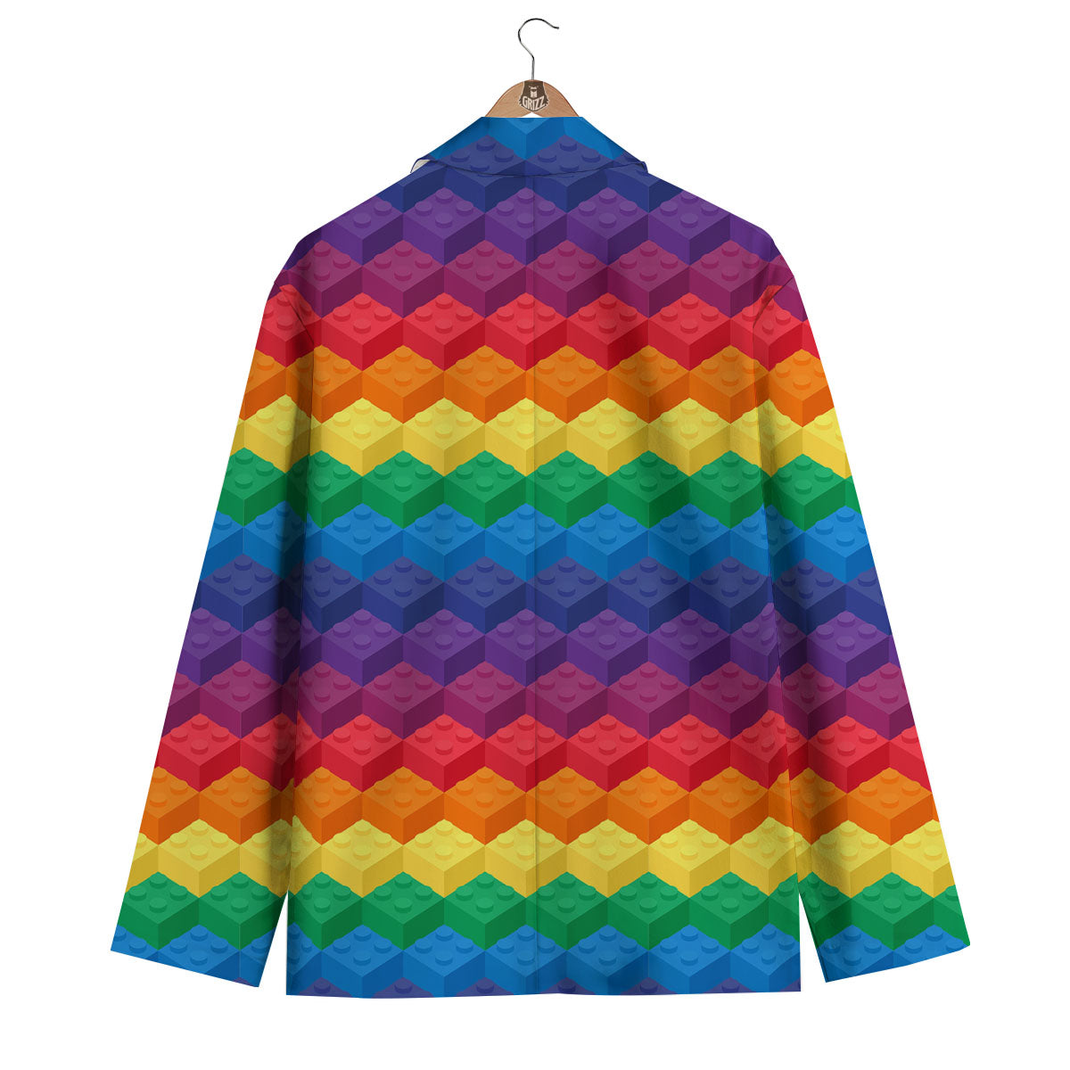 Plastic Blocks Building Print Pattern Men's Blazer-grizzshop