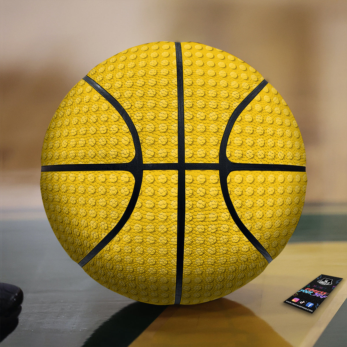 Plastic Building Blocks Yellow Print Pattern Basketball