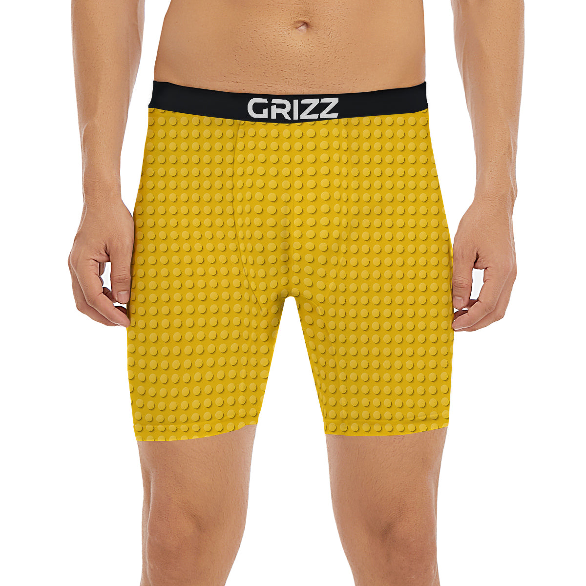 Plastic Building Blocks Yellow Print Pattern Boxer Briefs-grizzshop