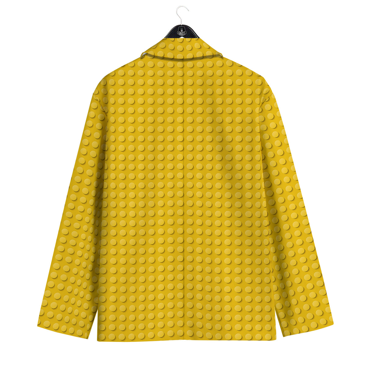 Plastic Building Blocks Yellow Print Pattern Men's Sport Coat-grizzshop