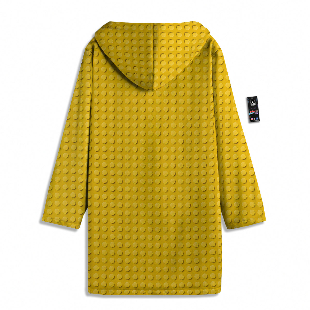 Plastic Building Blocks Yellow Print Pattern Men's Windbreaker Jacket-grizzshop