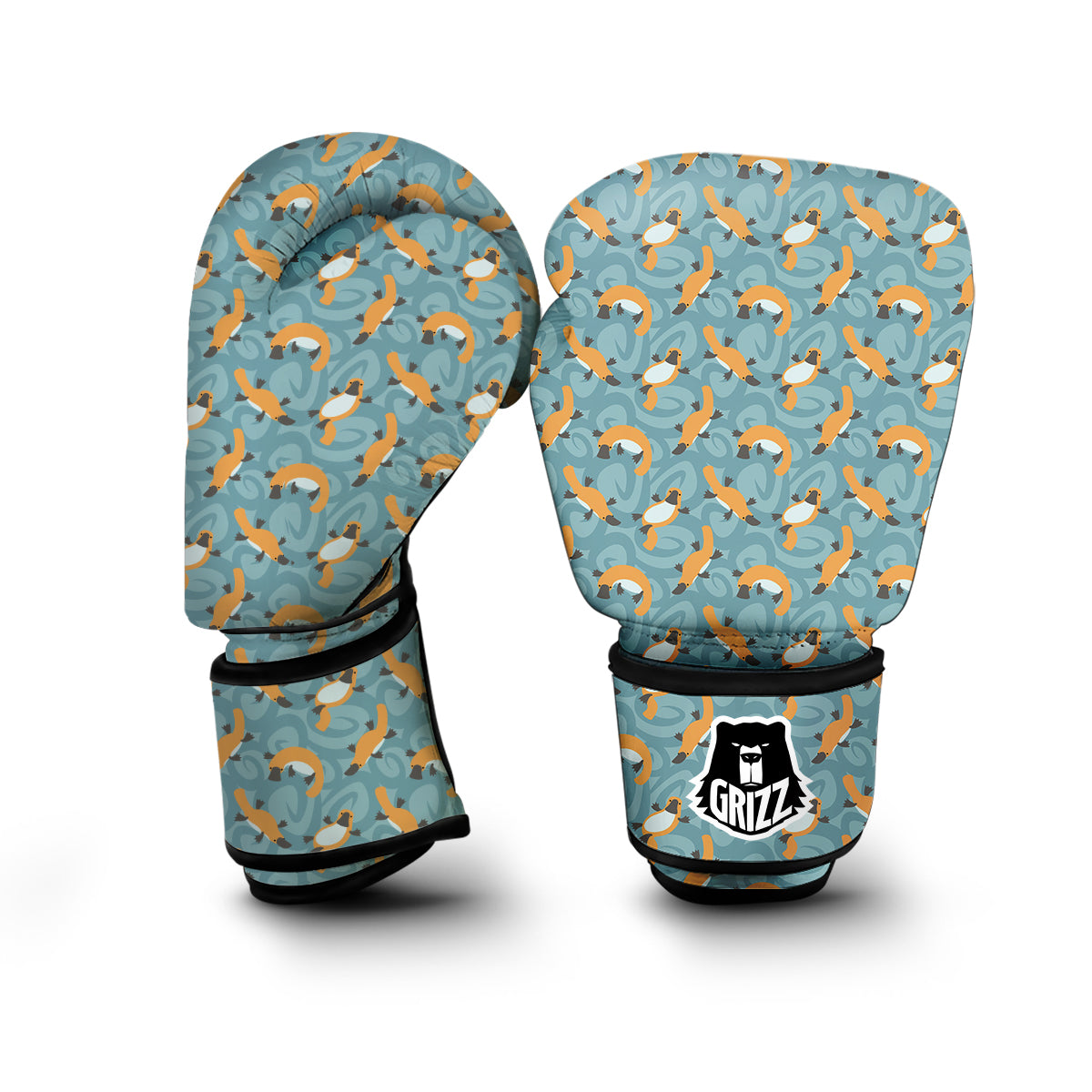 Platypus Funny Print Pattern Boxing Gloves-grizzshop