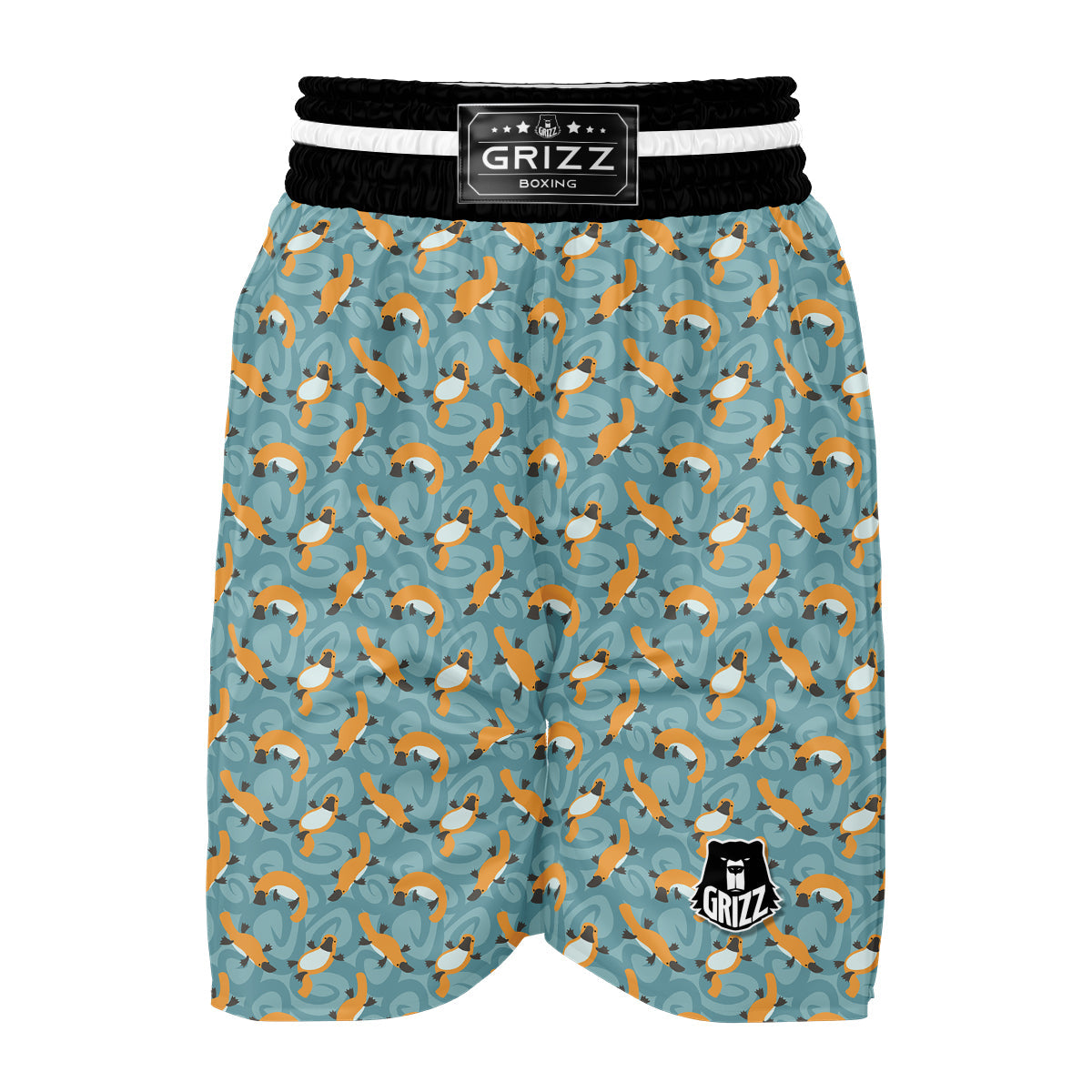 Platypus Funny Print Pattern Boxing Shorts-grizzshop