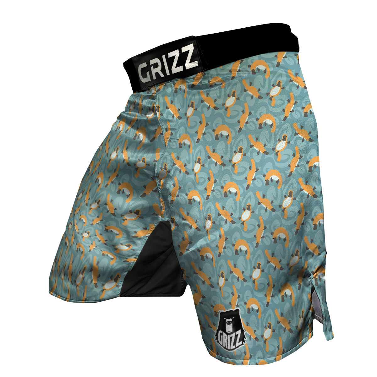Platypus Funny Print Pattern MMA Shorts-grizzshop