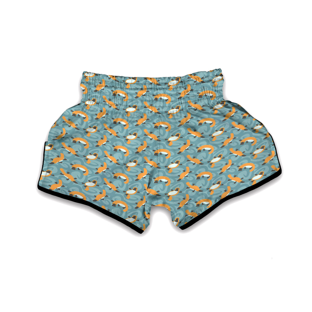 Platypus Funny Print Pattern Muay Thai Boxing Shorts-grizzshop