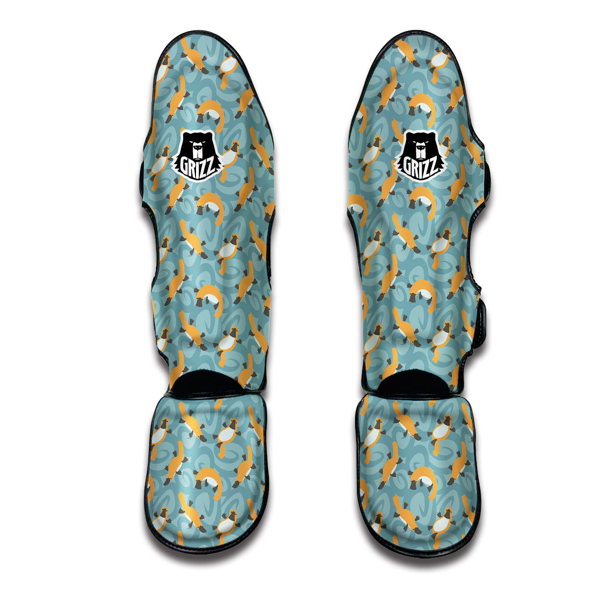 Platypus Funny Print Pattern Muay Thai Shin Guards-grizzshop