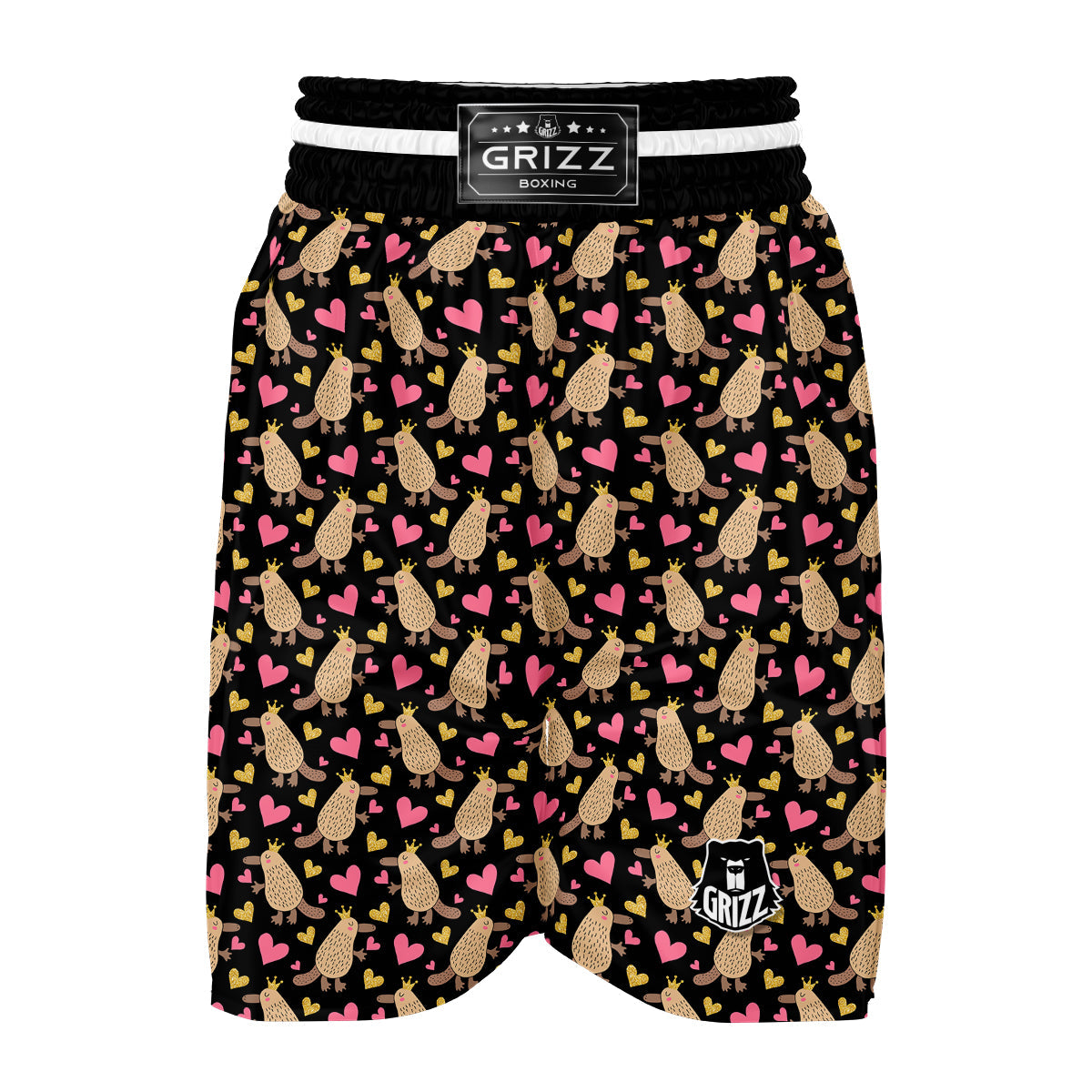 Platypus Lover Print Pattern Boxing Shorts-grizzshop