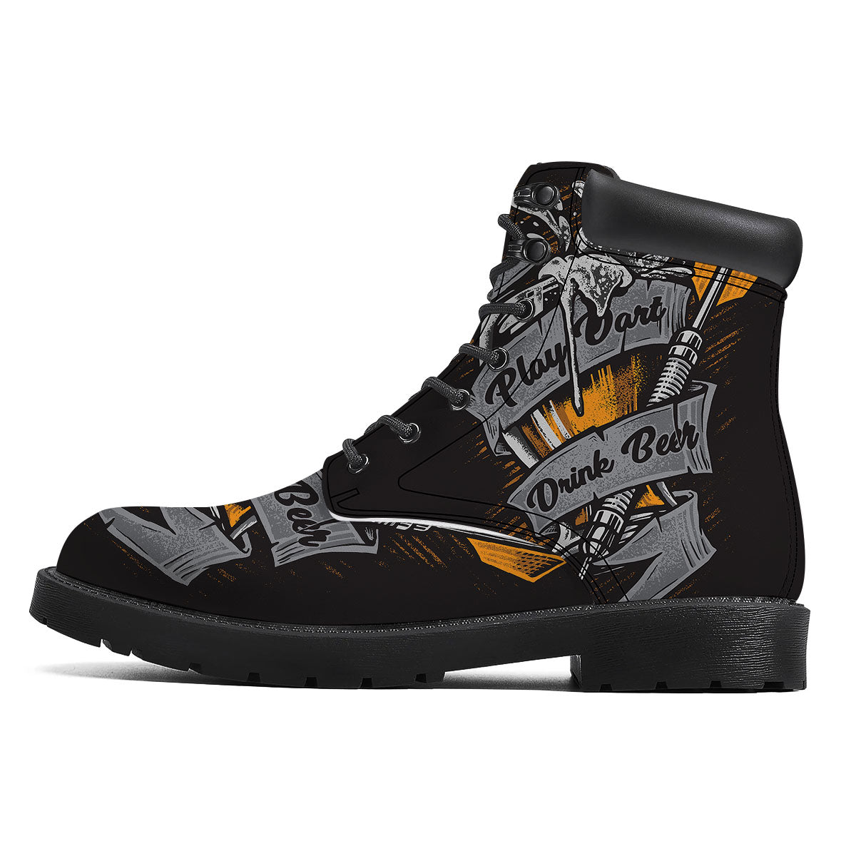 Play Dart Drink Beer Print Boots-grizzshop