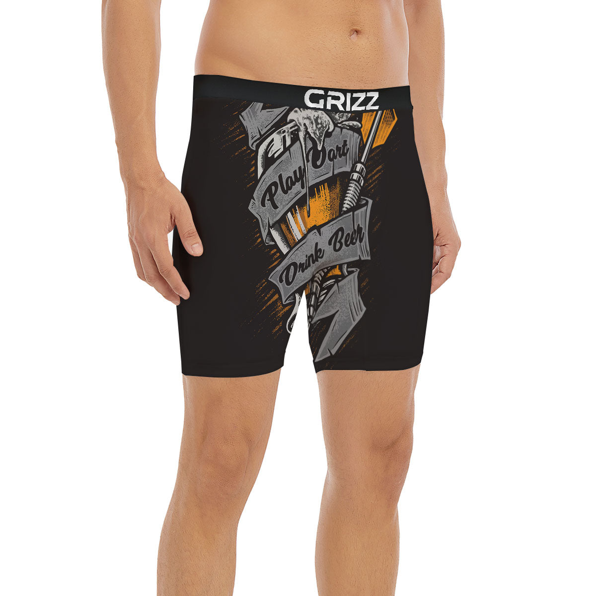 Play Dart Drink Beer Print Boxer Briefs-grizzshop