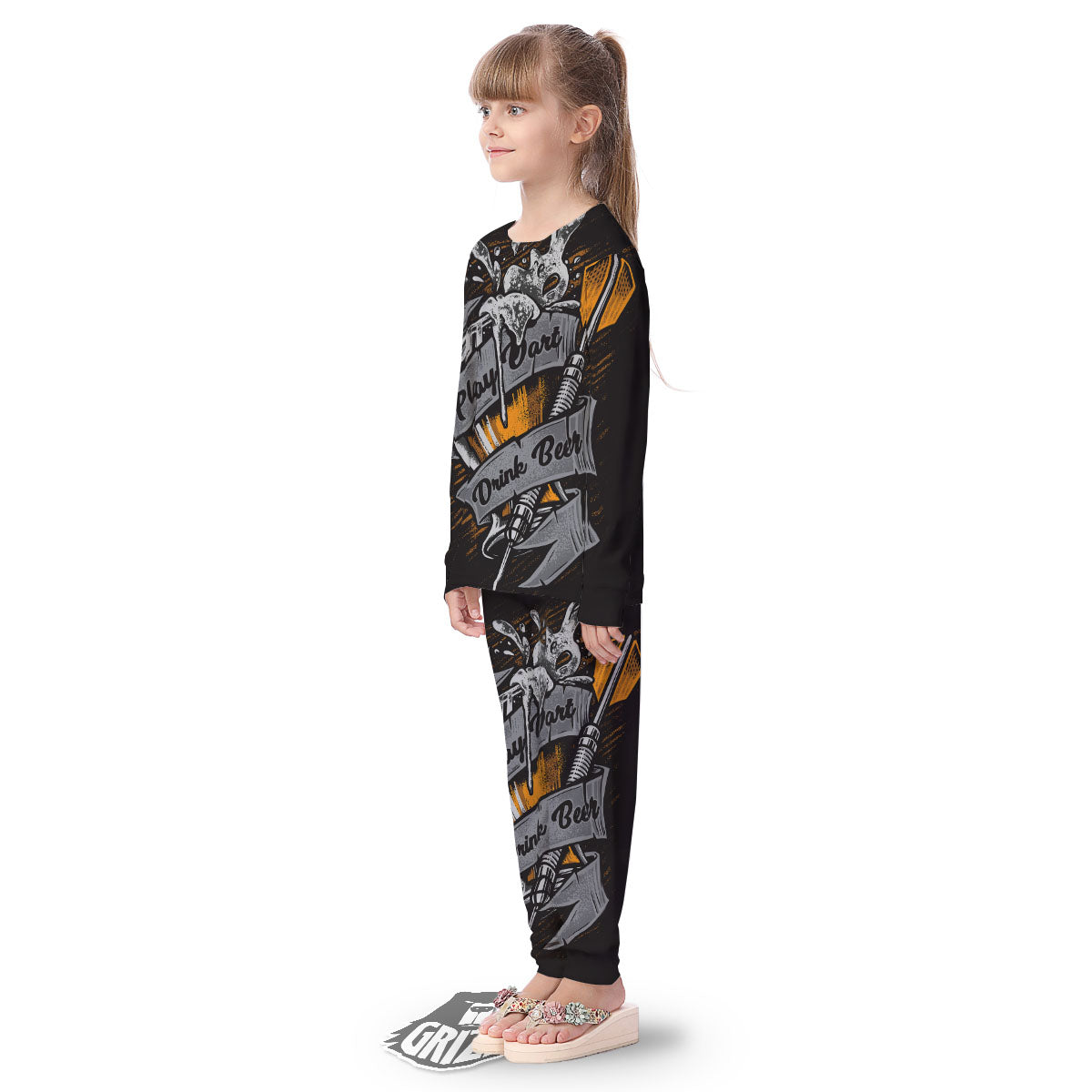 Play Dart Drink Beer Print Kid's Pajamas-grizzshop
