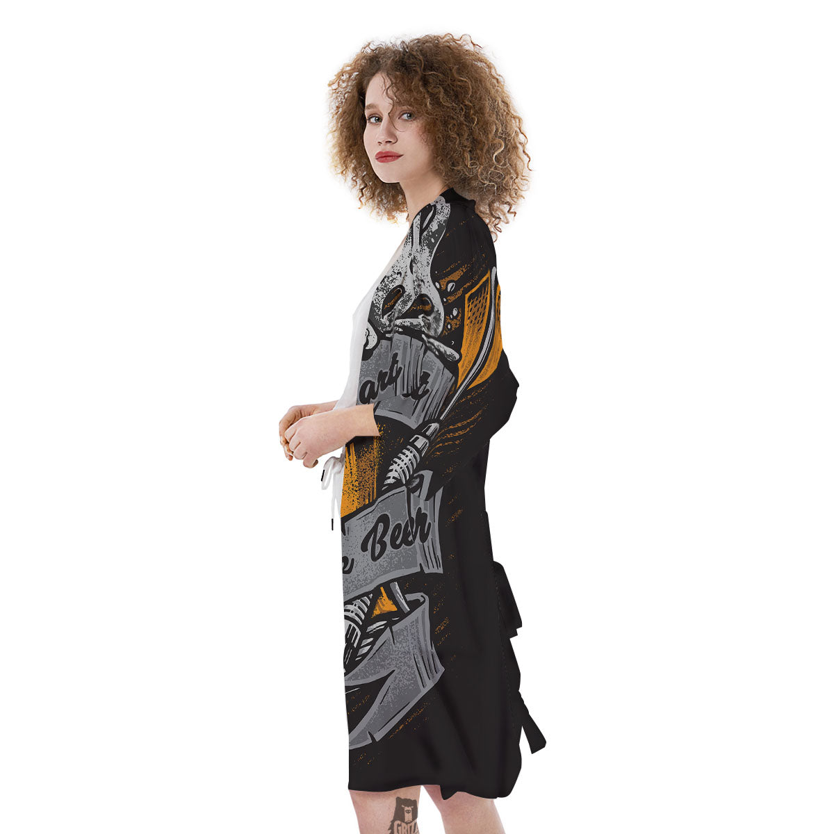 Play Dart Drink Beer Print Kimono-grizzshop