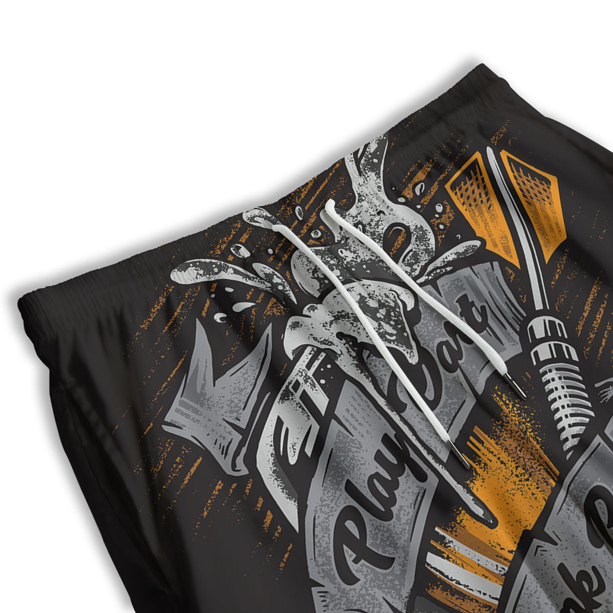 Play Dart Drink Beer Print Men's Athletic Shorts