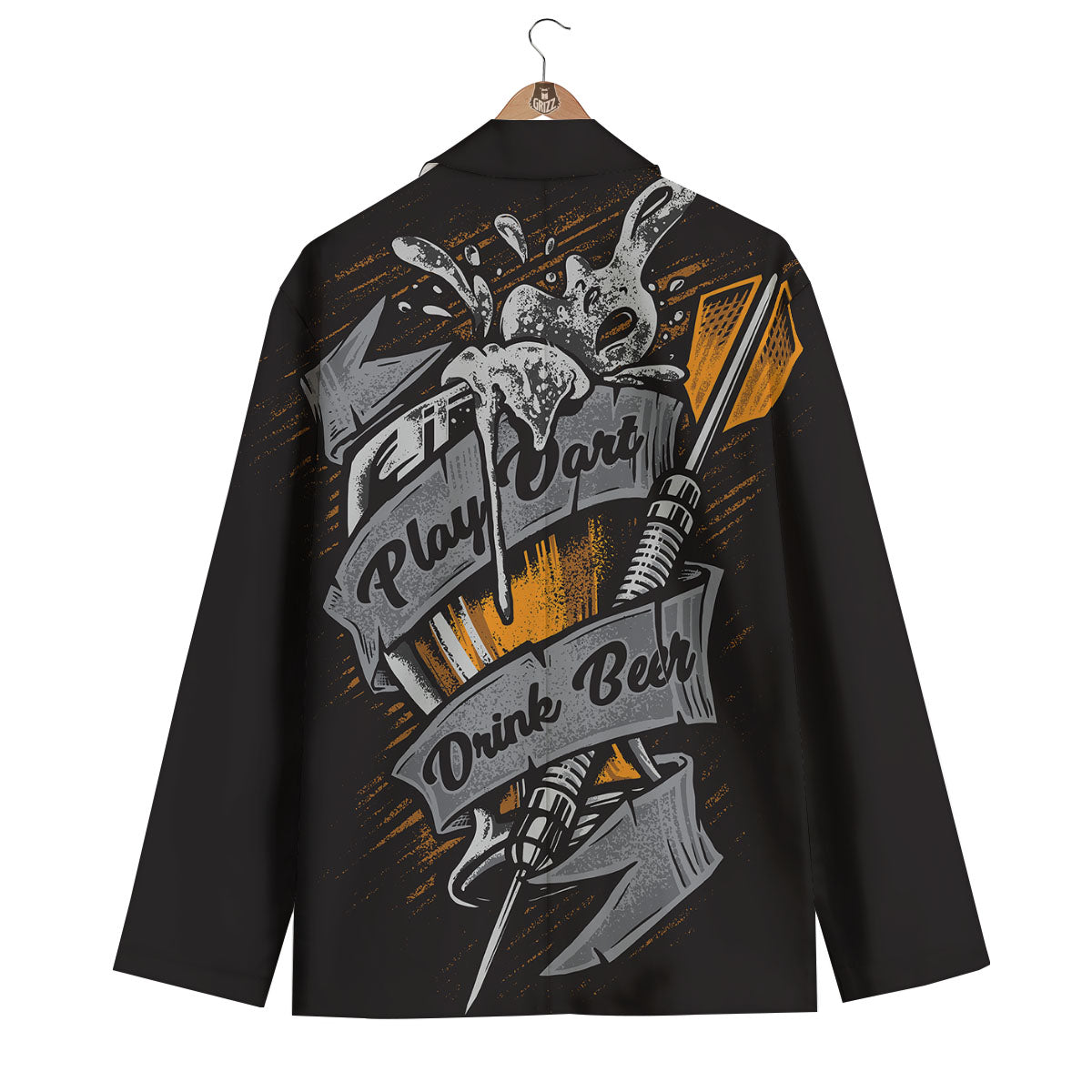 Play Dart Drink Beer Print Men's Blazer-grizzshop