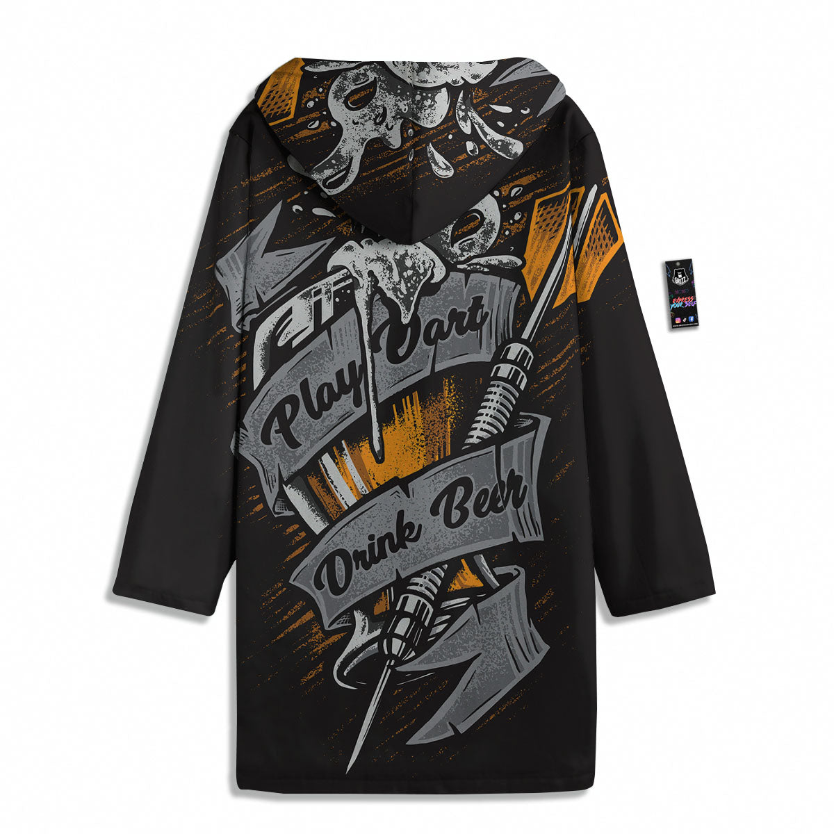 Play Dart Drink Beer Print Men's Windbreaker Jacket-grizzshop