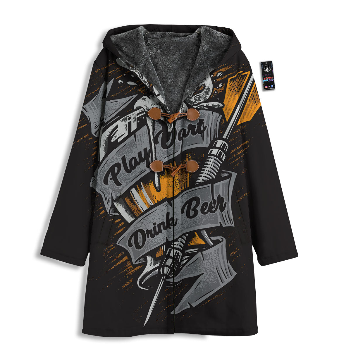 Play Dart Drink Beer Print Men's Windbreaker Jacket-grizzshop