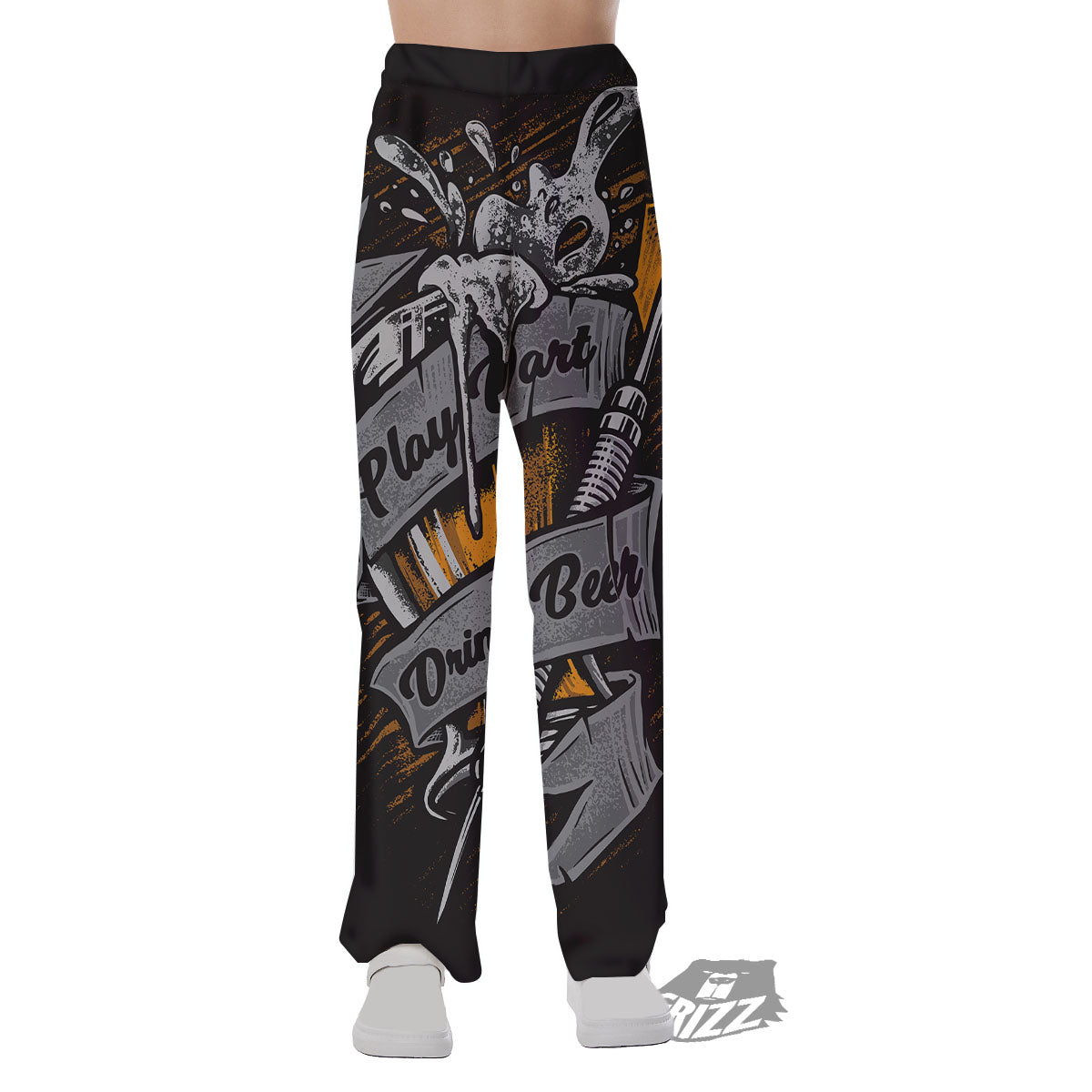 Play Dart Drink Beer Print Pajama Pants-grizzshop
