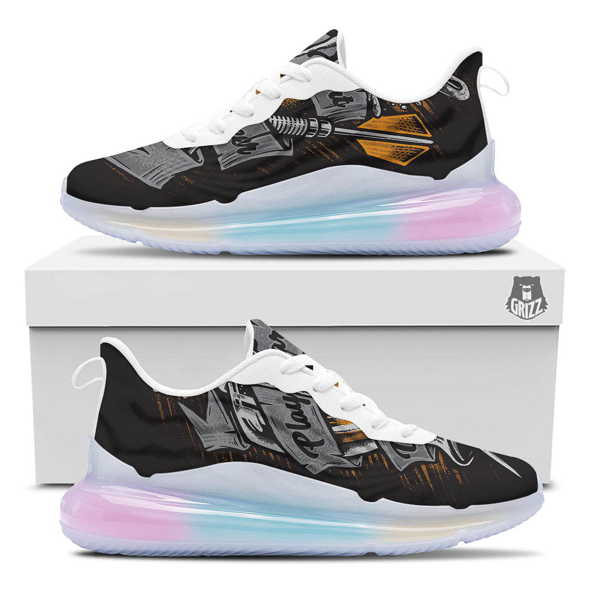 Play Dart Drink Beer Print Running Sneakers-grizzshop