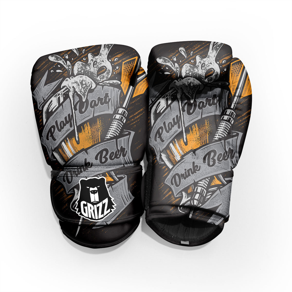 Play Dart Drink Beer Print Pro Boxing Glove