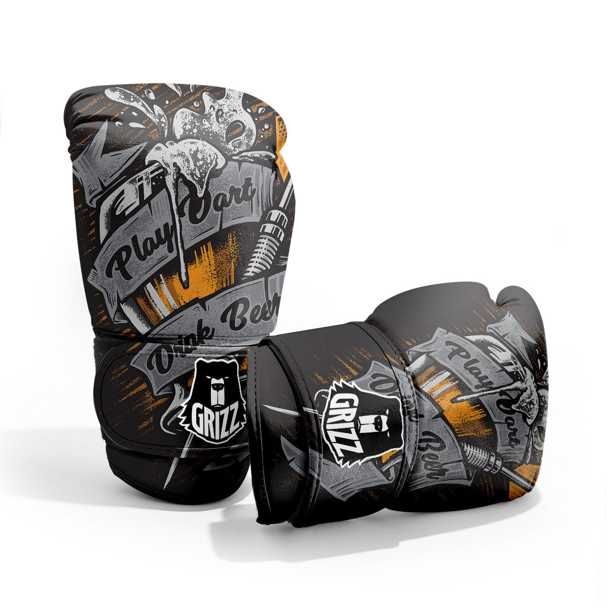 Play Dart Drink Beer Print Pro Boxing Glove