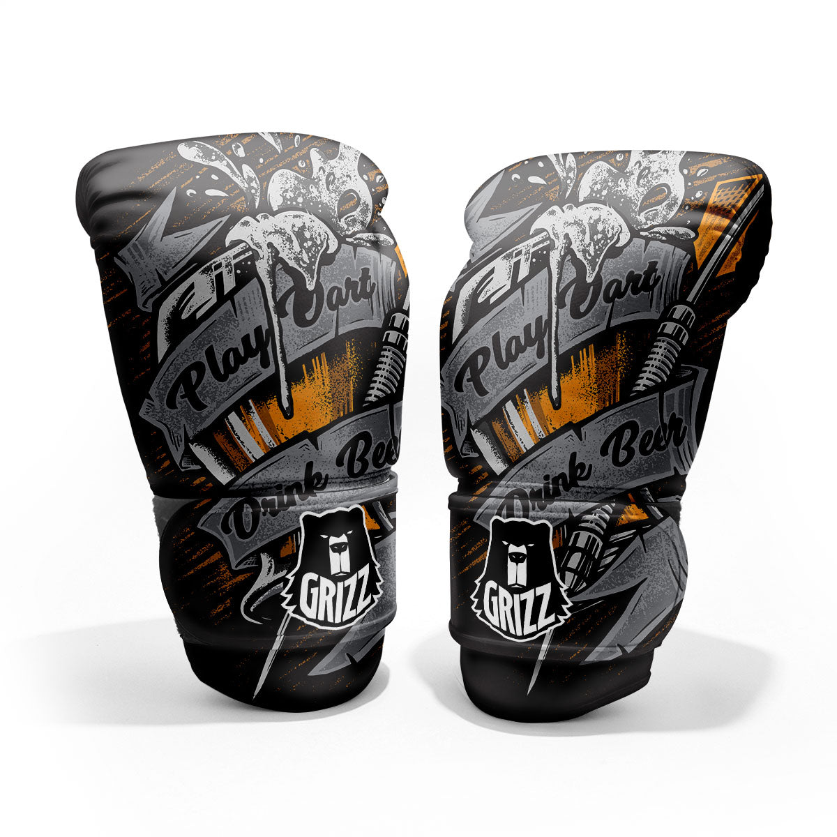 Play Dart Drink Beer Print Pro Boxing Glove