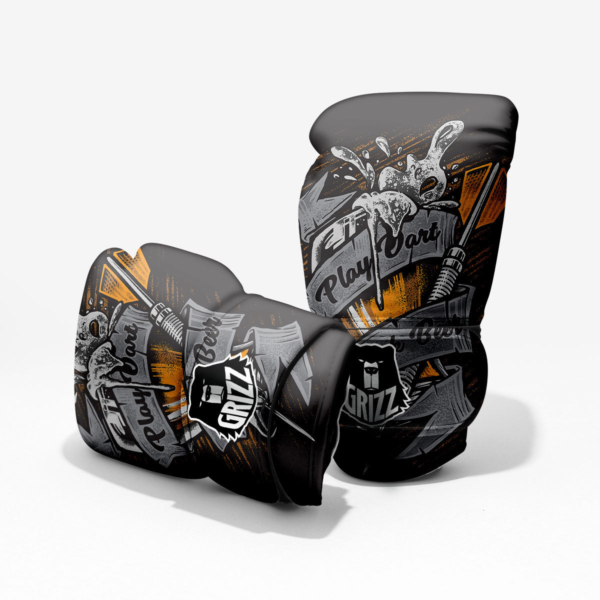 Play Dart Drink Beer Print Pro Boxing Glove