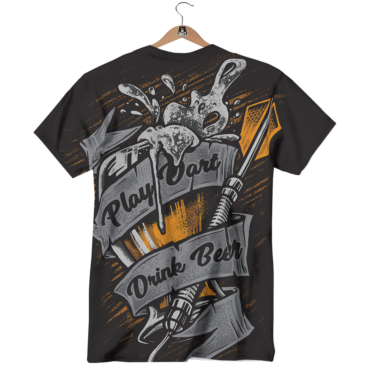 Play Dart Drink Beer Print T-Shirt-grizzshop