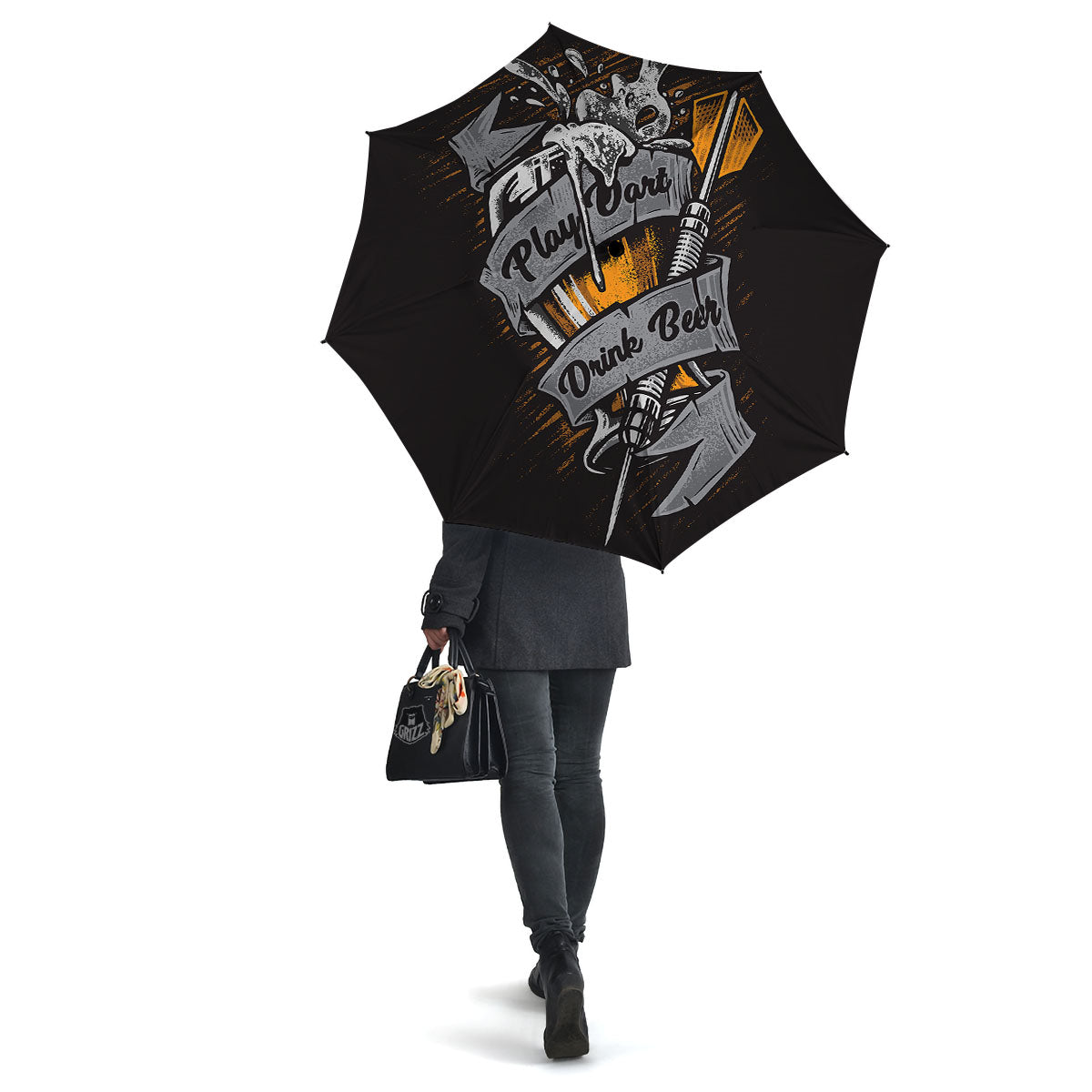 Play Dart Drink Beer Print Umbrella-grizzshop