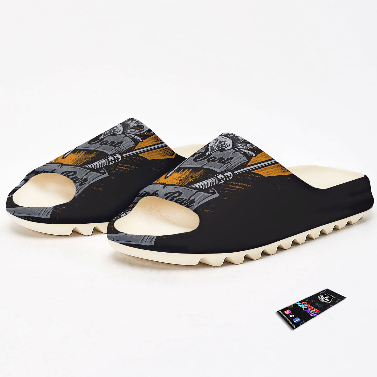 Play Dart Drink Beer Print Sandals-grizzshop