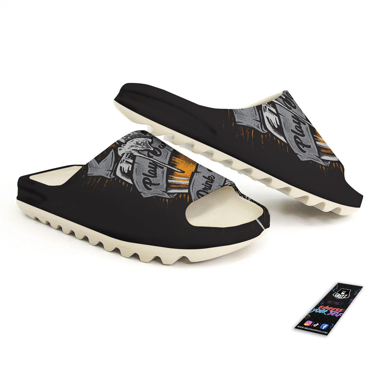 Play Dart Drink Beer Print Sandals-grizzshop