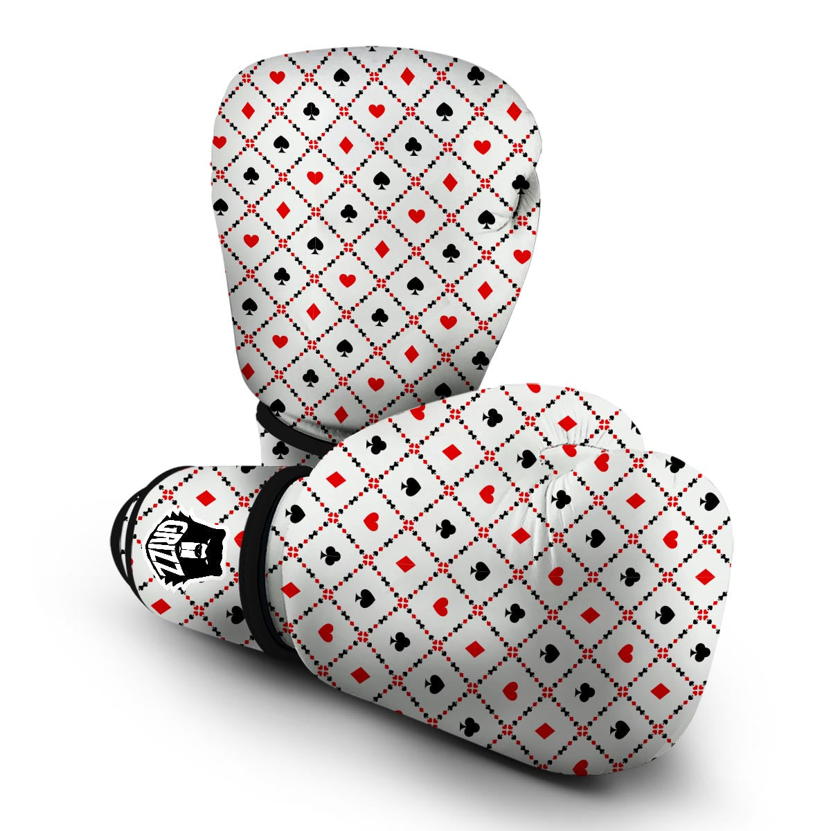 Playing Card Casino Poker Pattern Print Boxing Gloves-grizzshop