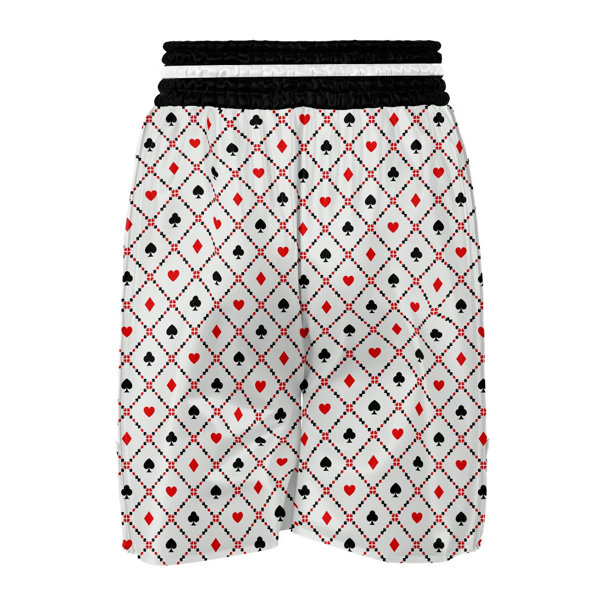 Playing Card Casino Poker Pattern Print Boxing Shorts-grizzshop