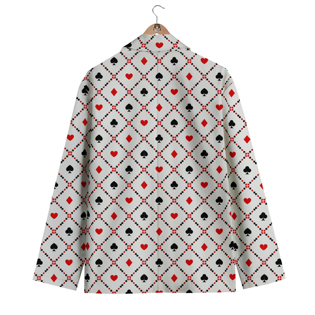 Playing Card Casino Poker Pattern Print Men's Blazer-grizzshop