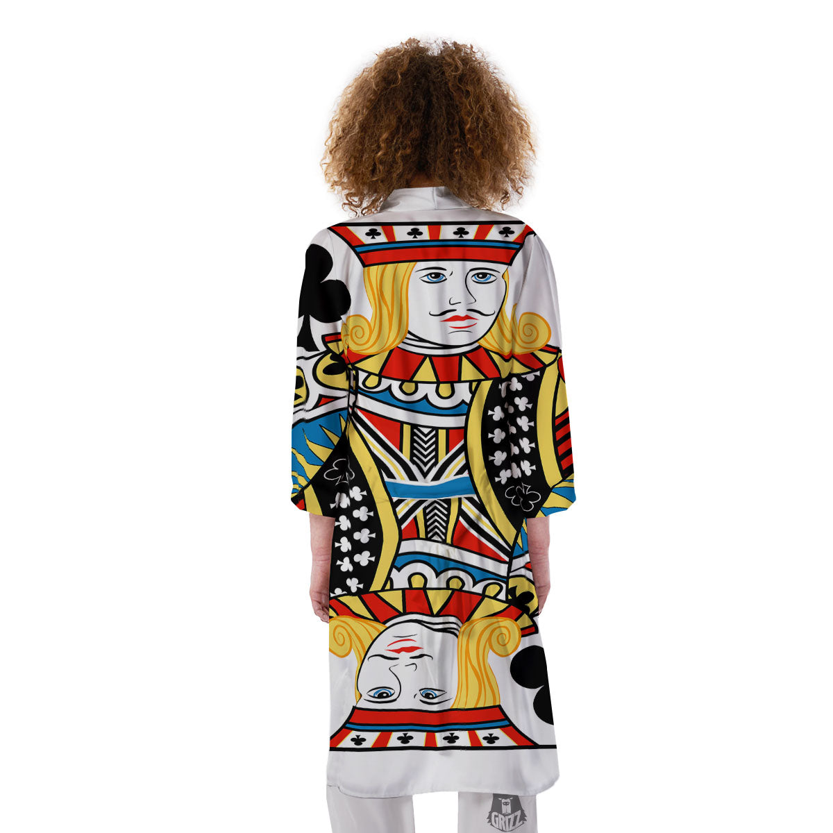 Playing Card Jack Of Clubs Print Kimono-grizzshop