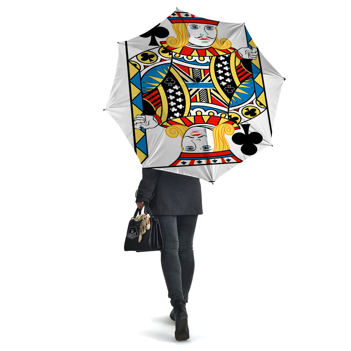 Playing Card Jack Of Clubs Print Umbrella-grizzshop