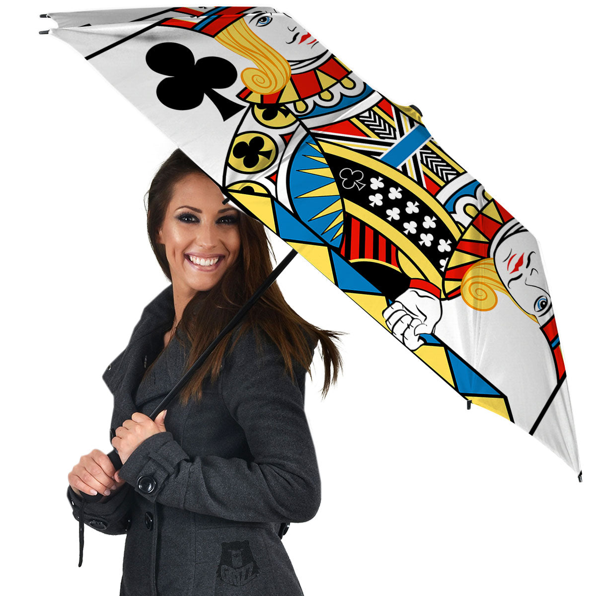 Playing Card Jack Of Clubs Print Umbrella-grizzshop