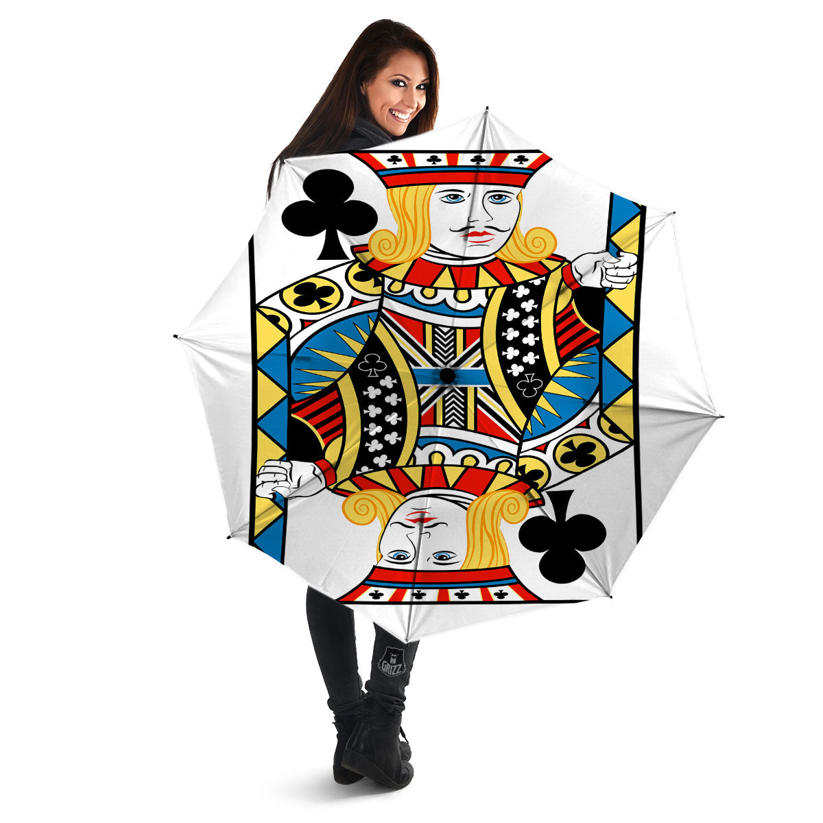 Playing Card Jack Of Clubs Print Umbrella-grizzshop