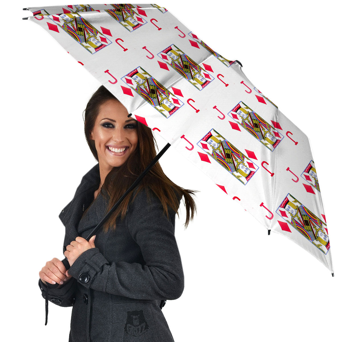 Playing Card Jack Of Diamonds Print Pattern Umbrella-grizzshop