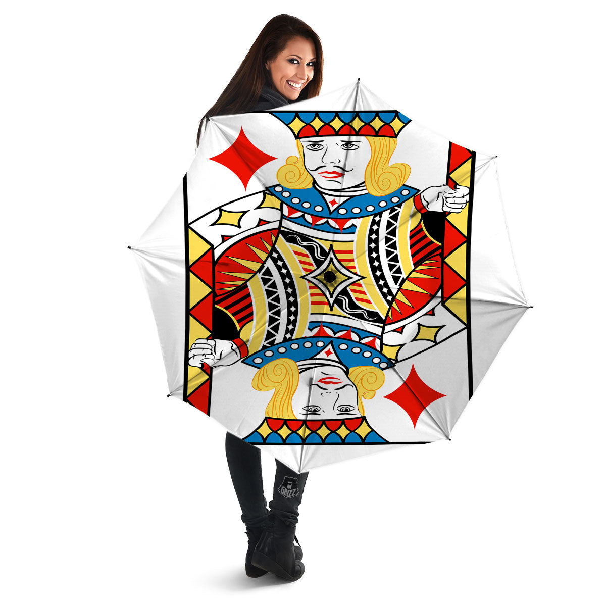 Playing Card Jack Of Diamonds Print Umbrella-grizzshop