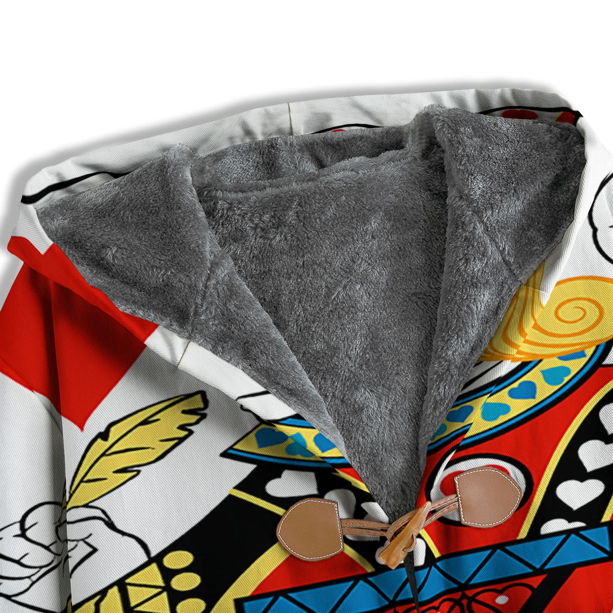 Playing Card Jack Of Hearts Print Men's Windbreaker Jacket-grizzshop