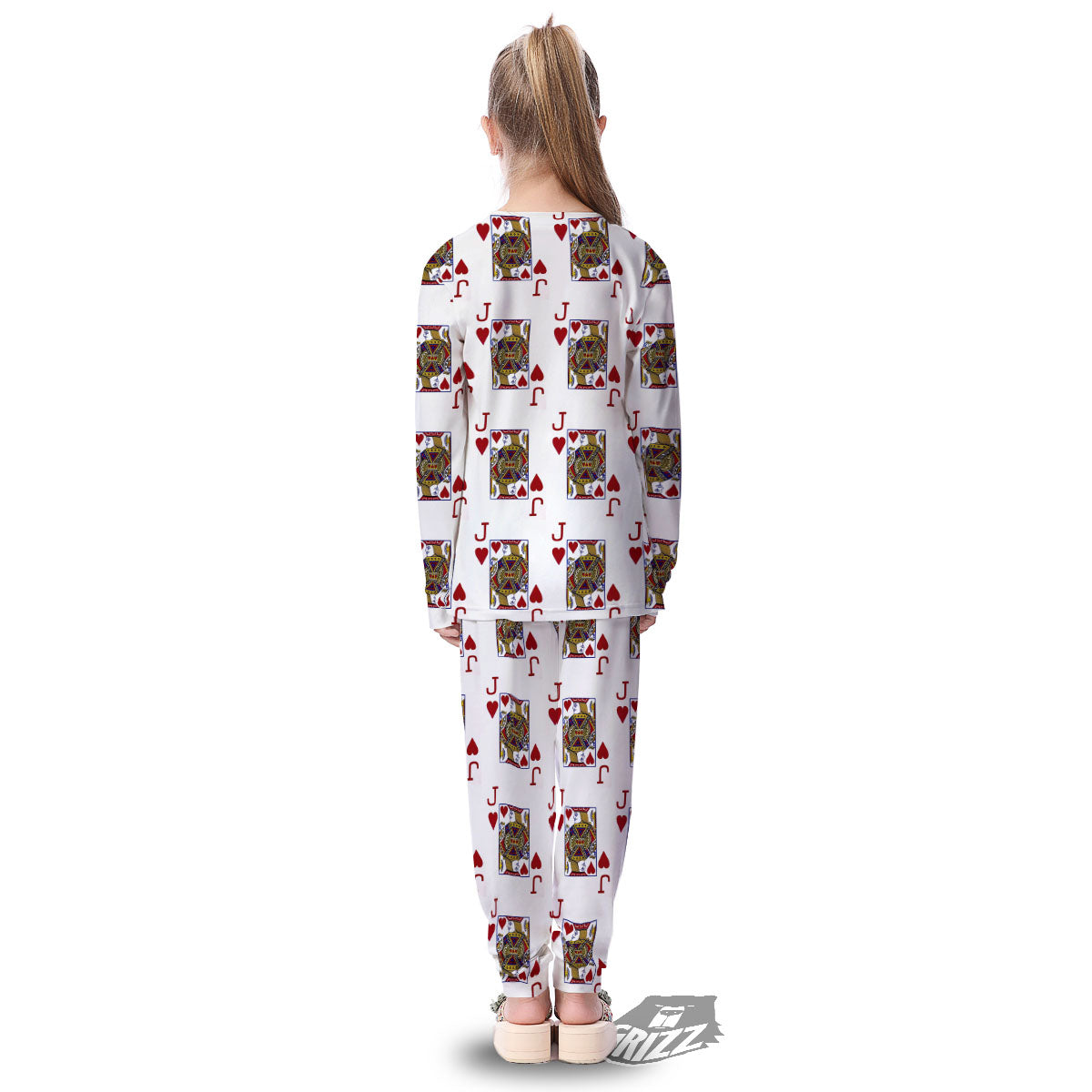 Playing Card Jack Of Hearts Print Pattern Kid's Pajamas-grizzshop