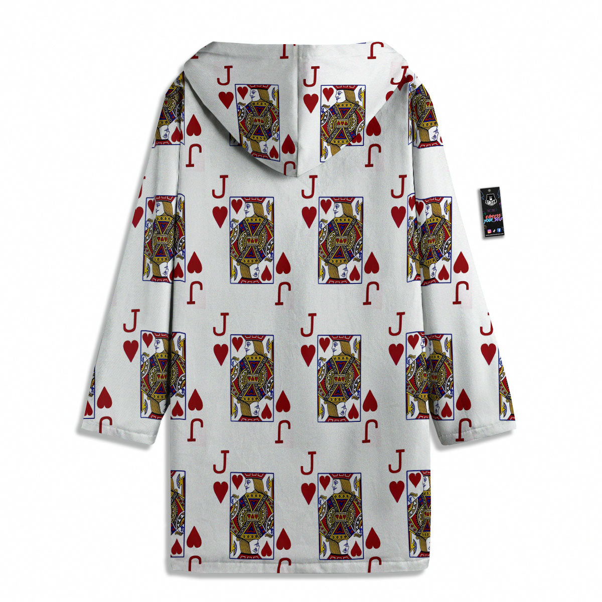 Playing Card Jack Of Hearts Print Pattern Men's Windbreaker Jacket-grizzshop