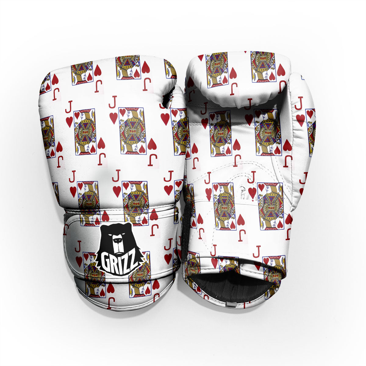 Playing Card Jack Of Hearts Print Pattern Pro Boxing Glove