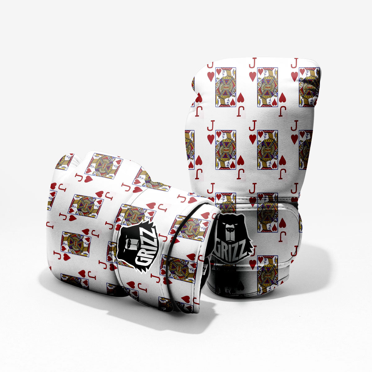 Playing Card Jack Of Hearts Print Pattern Pro Boxing Glove