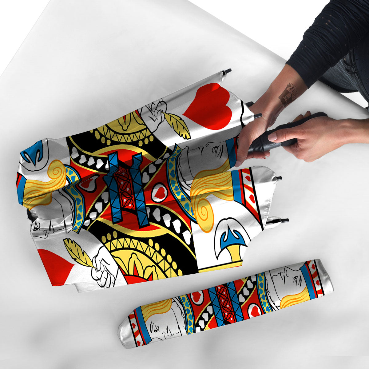 Playing Card Jack Of Hearts Print Umbrella-grizzshop